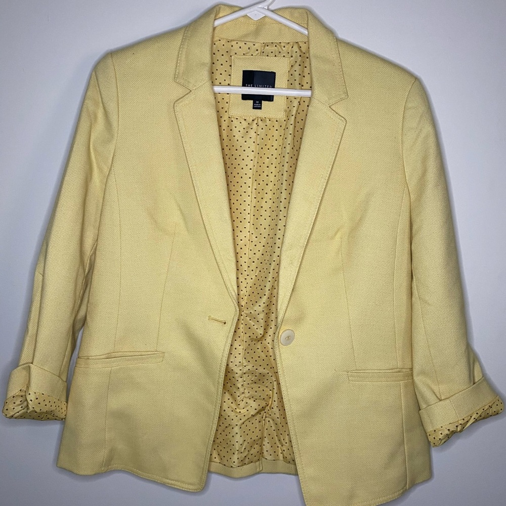 The Limited Yellow Blazer Size M